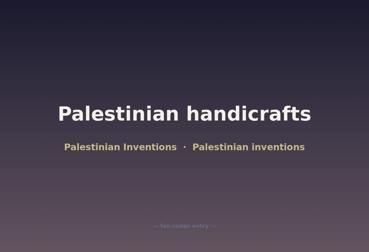 Palestinian handicrafts